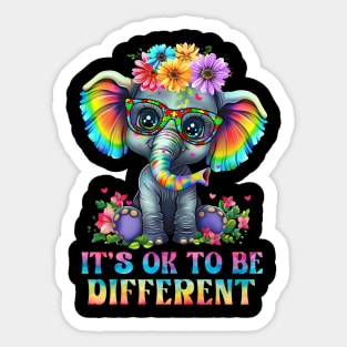 Elephant It's Ok To Be Different Sticker